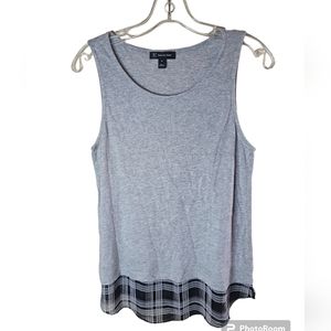 I.N.C women's gray ,white , black tank top size M